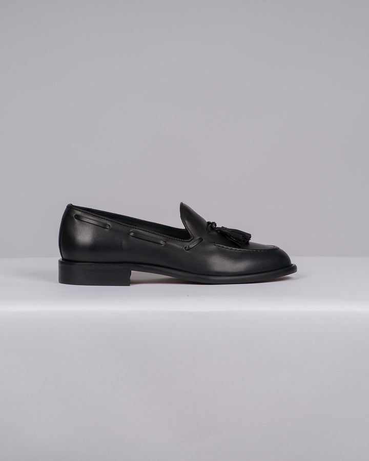 Mocassino Uomo Penny Loafer Nero con Nappine 