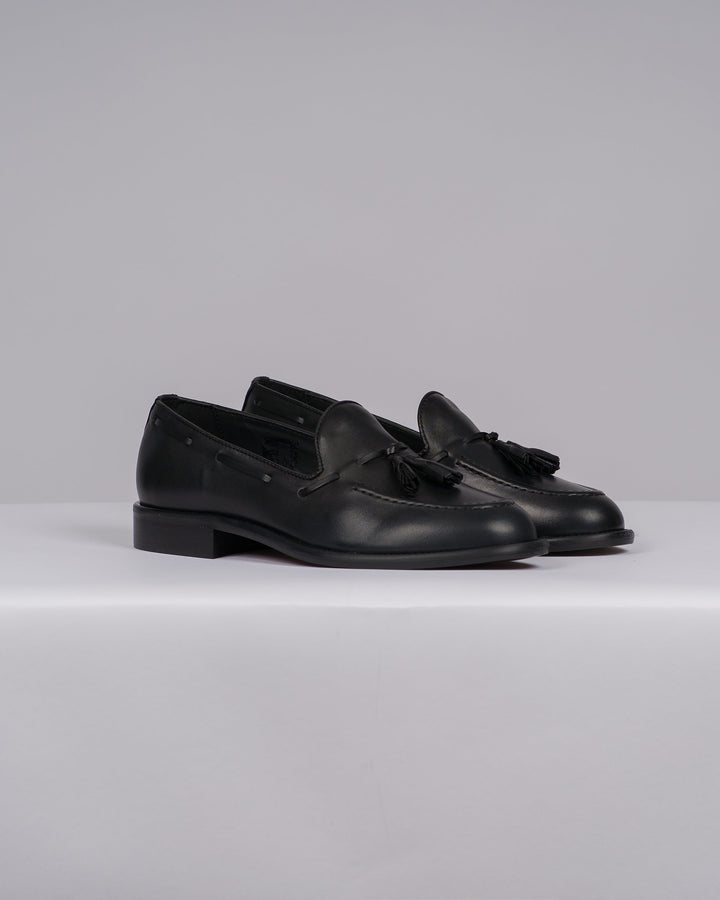 Mocassino Uomo Penny Loafer Nero con Nappine 