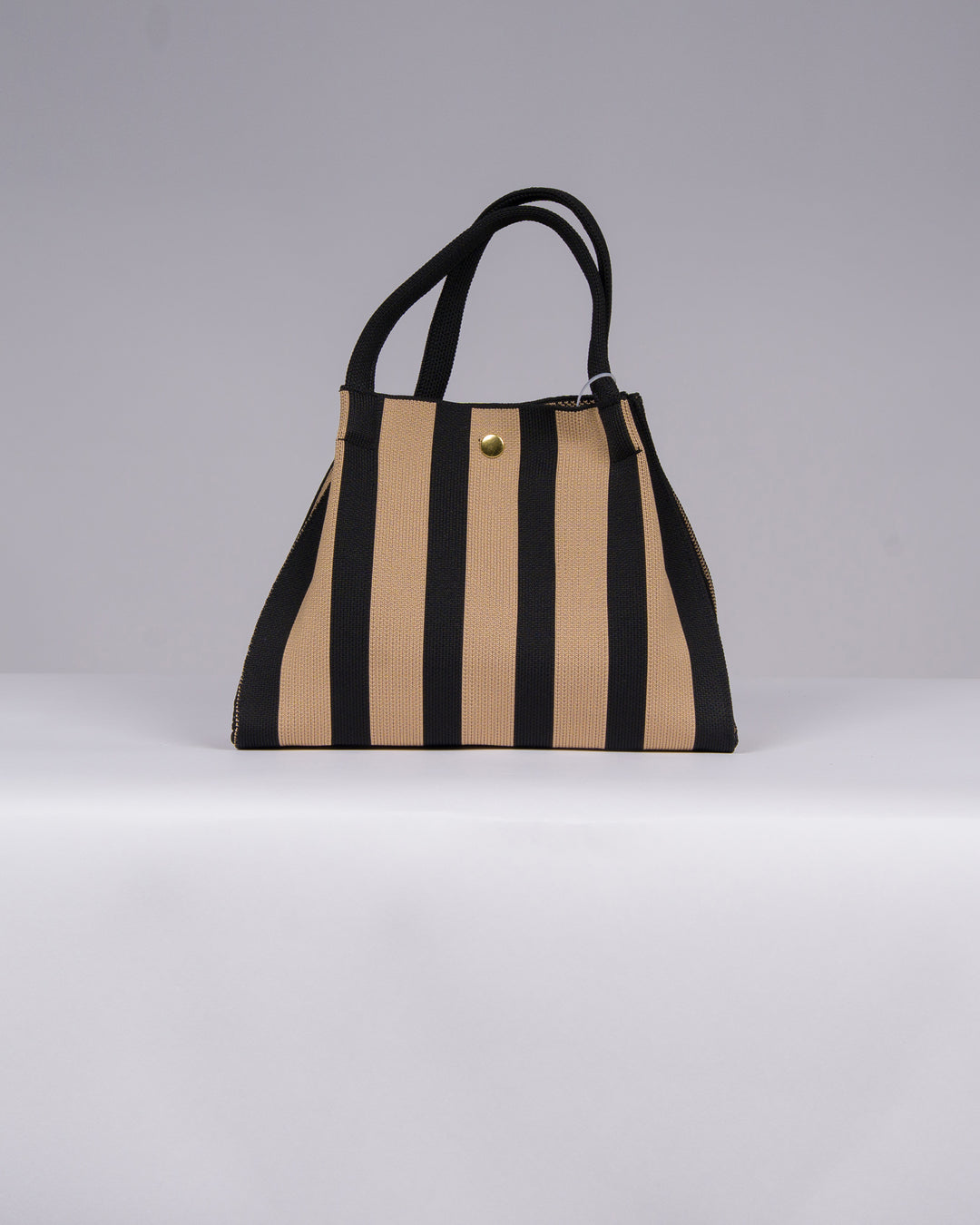 Borsa Rigata Beige e Nero da Donna 