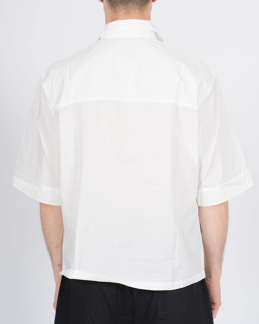 Camicia mezza manica bianca con taschino 