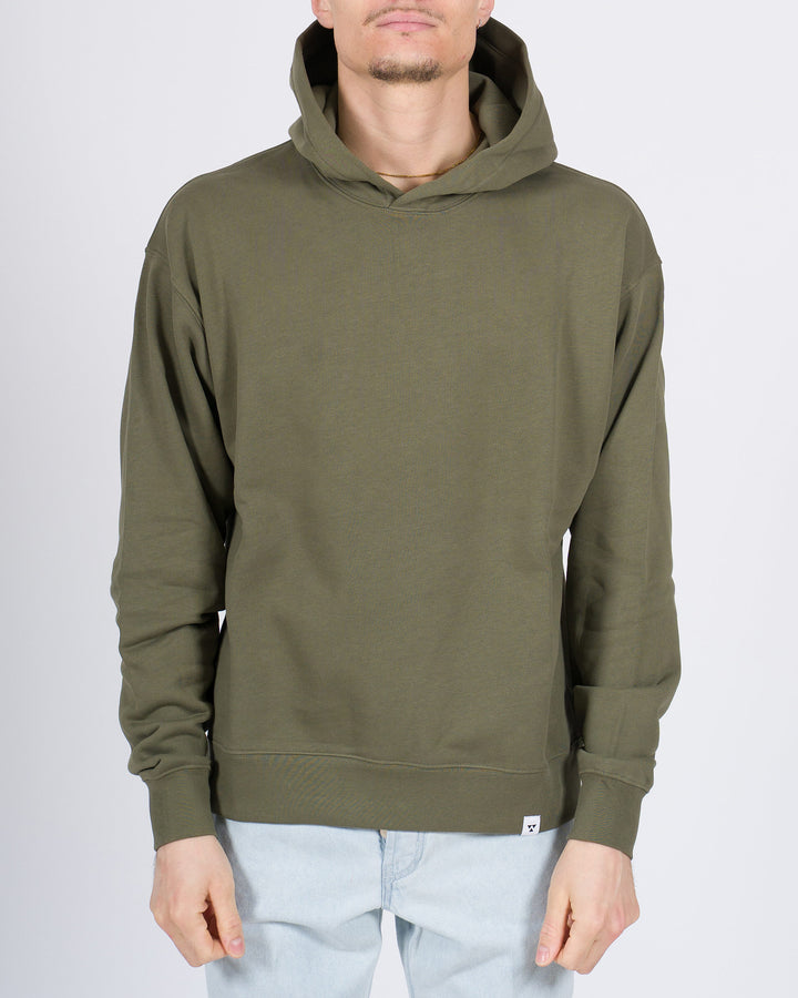 Felpa con cappuccio in jersey verde 