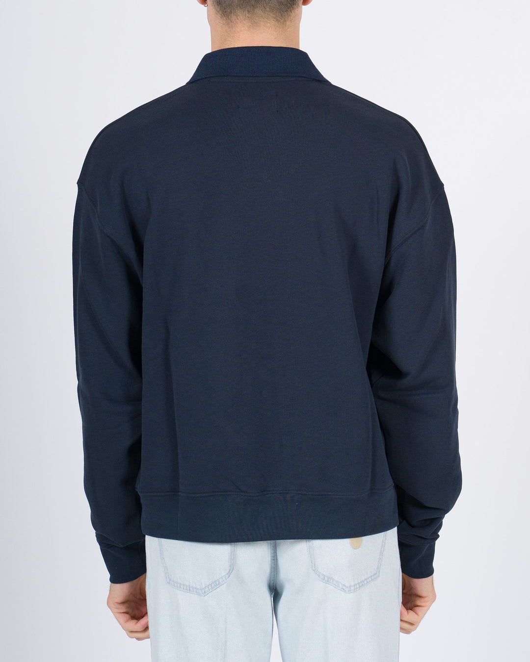Polo felpa Skipper in jersey blu 