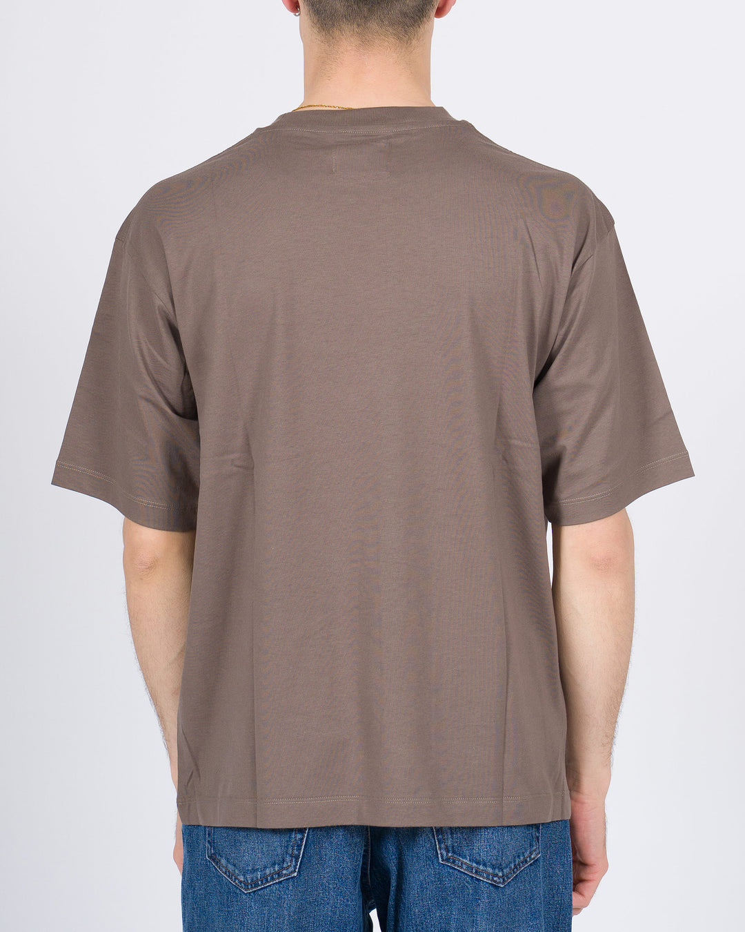 T-shirt Firenze in cotone fango cropped 