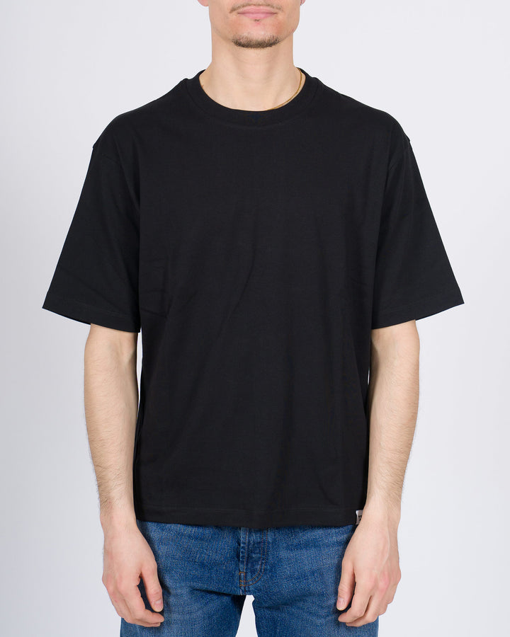 T-shirt Firenze in cotone nero cropped 
