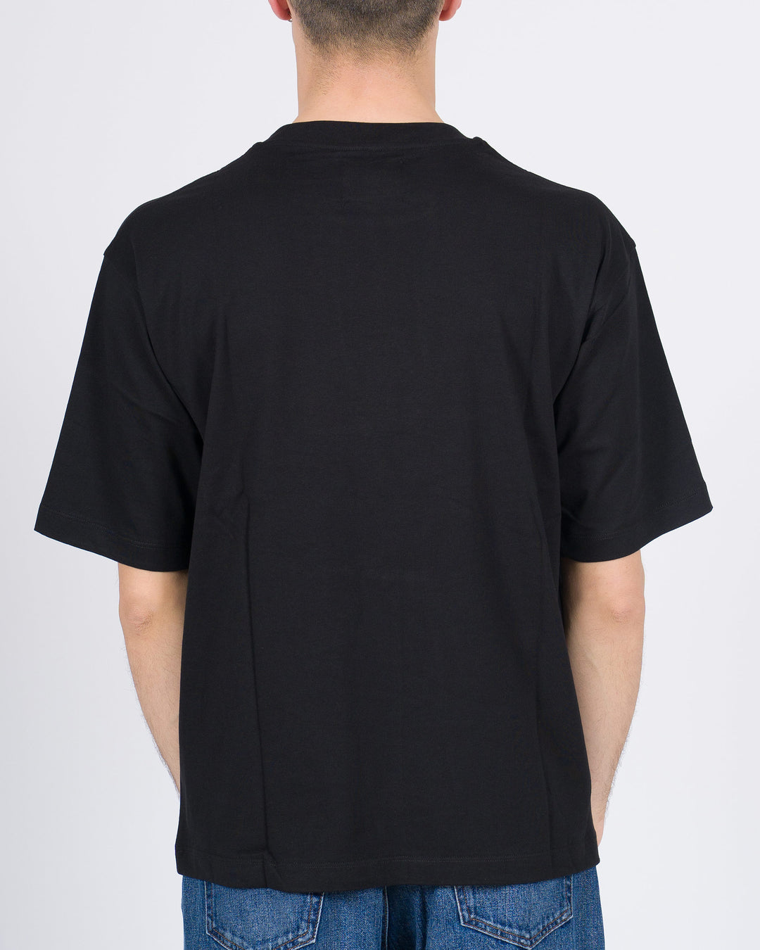 T-shirt Firenze in cotone nero cropped 