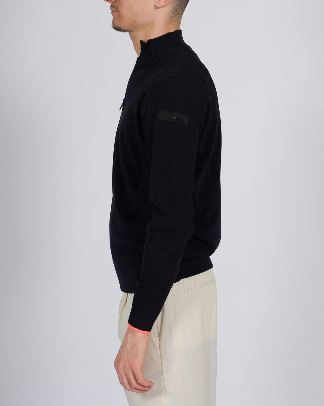 Fleece Full Zip Knit blu 