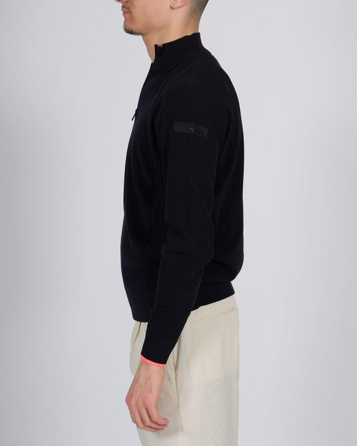 Fleece Full Zip Knit blu 