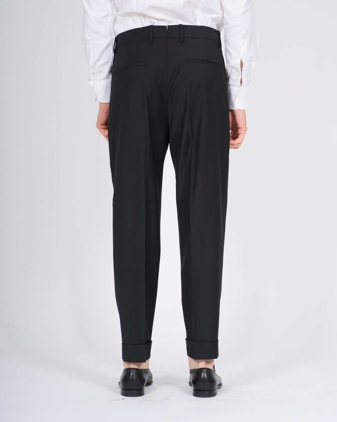 Pantalone Chiaia Misto Lana Nero 