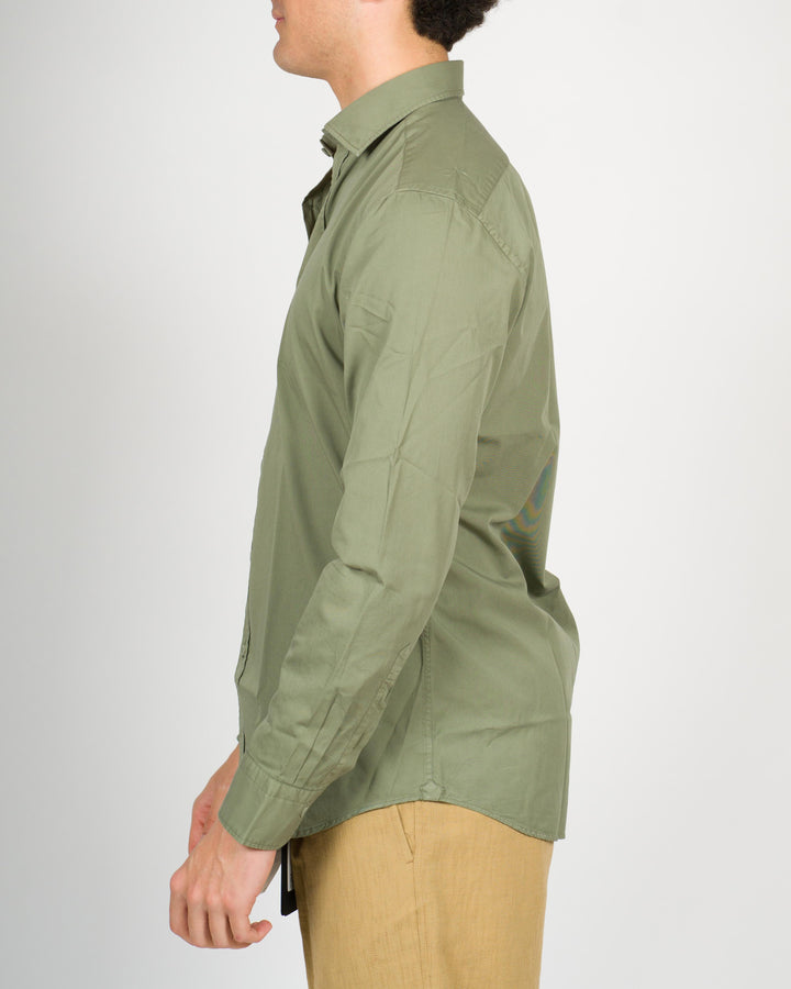 Camicia cotone unito verde 