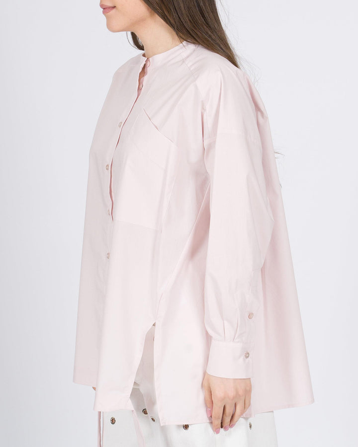 Camicia MEIMEJ  Cotone Larga Collo Pistagna rosa 