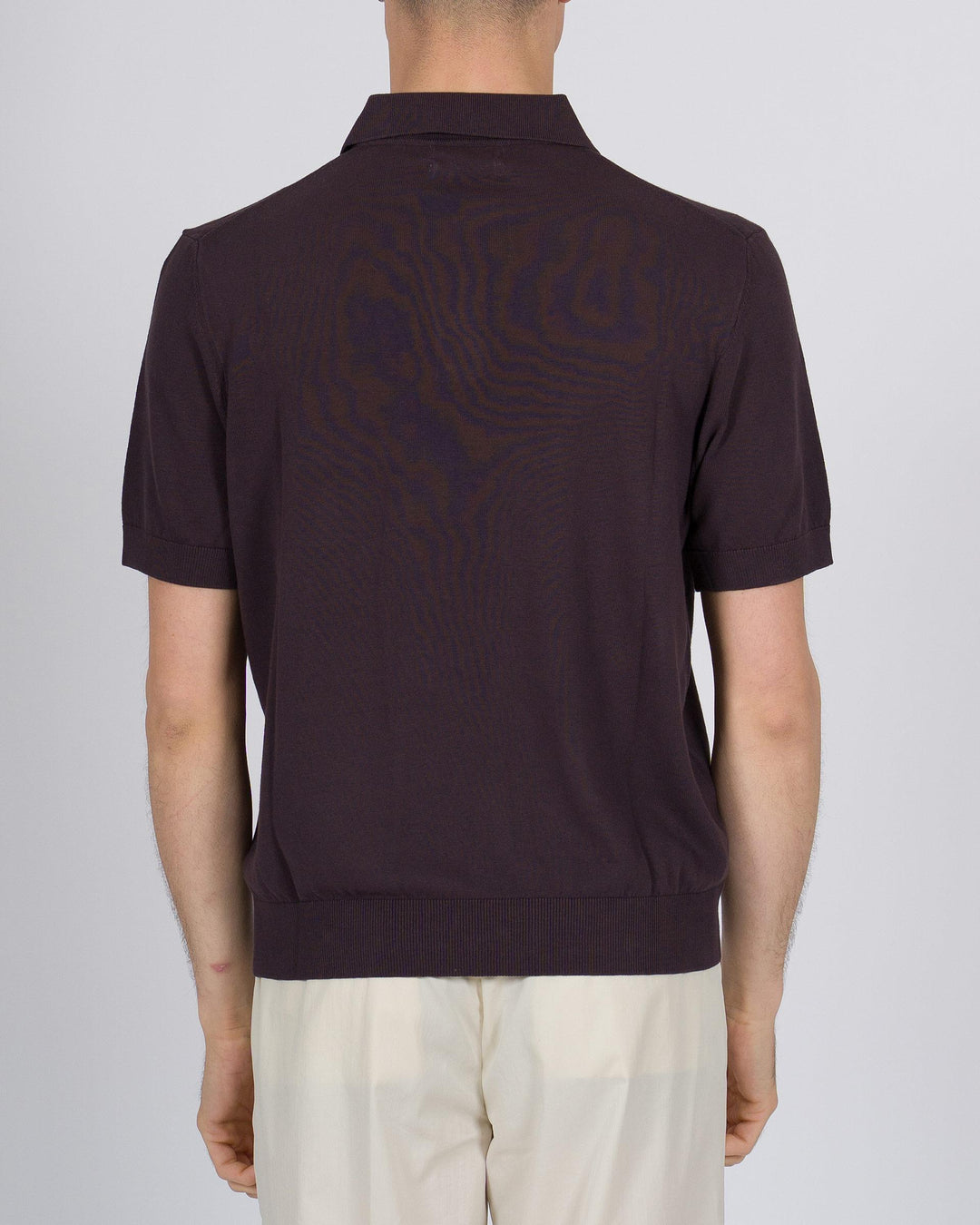 Polo skipper crepe di cotone moro 