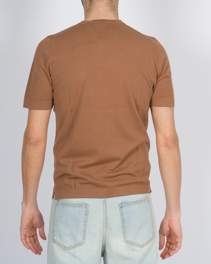 T-shirt cotone crepe marrone 