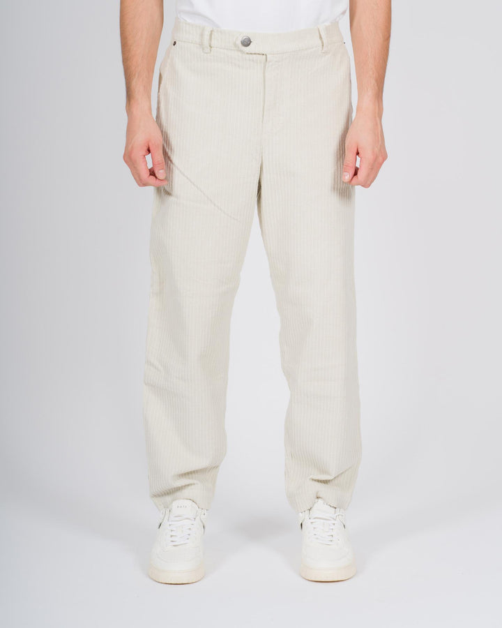 Pantaloni in velluto rocciatore panna 