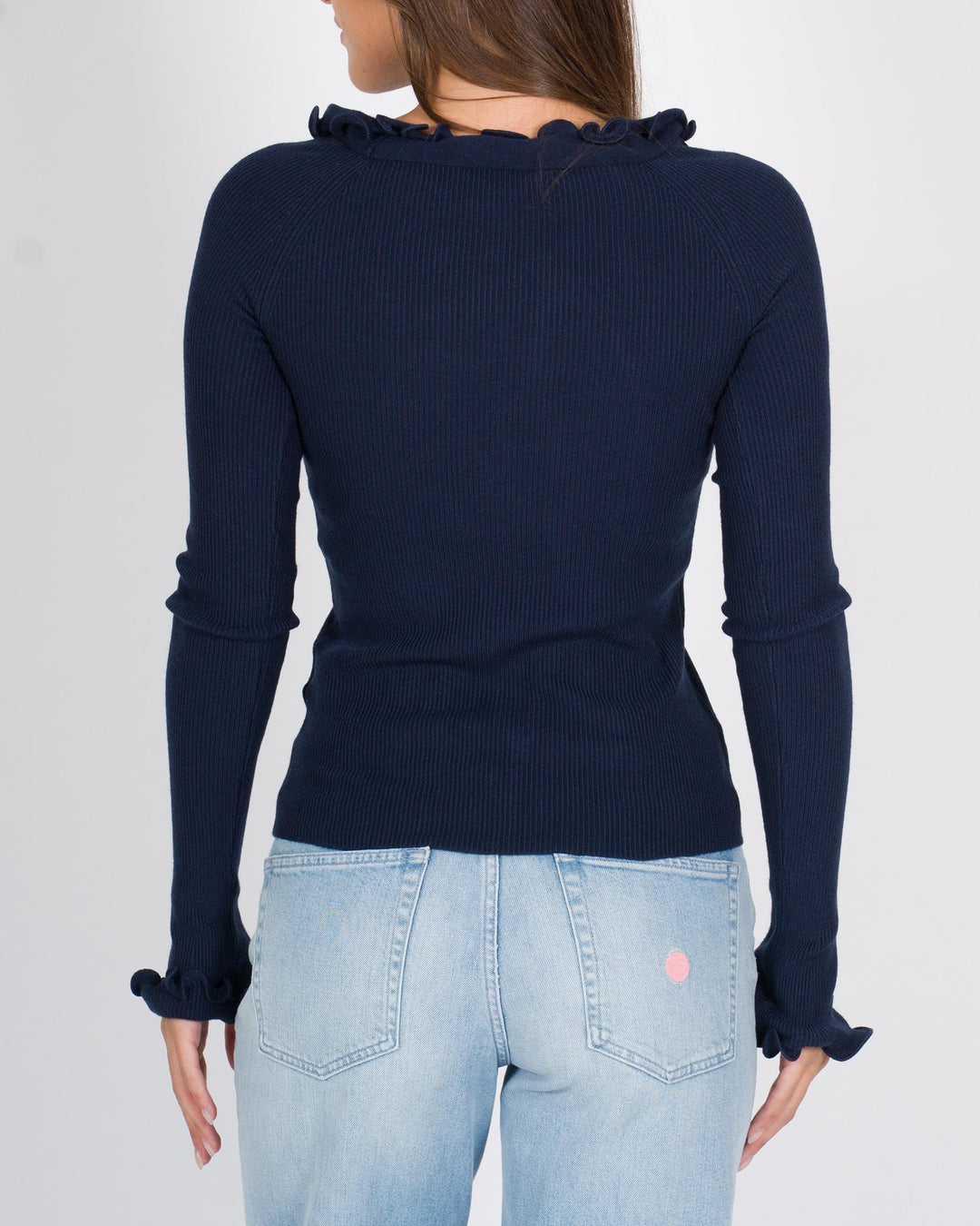 Pullover A Costine Blu 