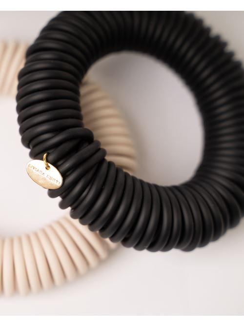Bracciale cerchi Cauciù nero 