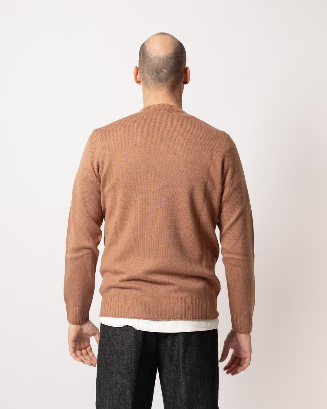 Maglia Collo Coste Cammello 