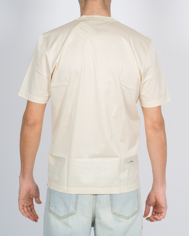T-shirt filo di scozia panna 