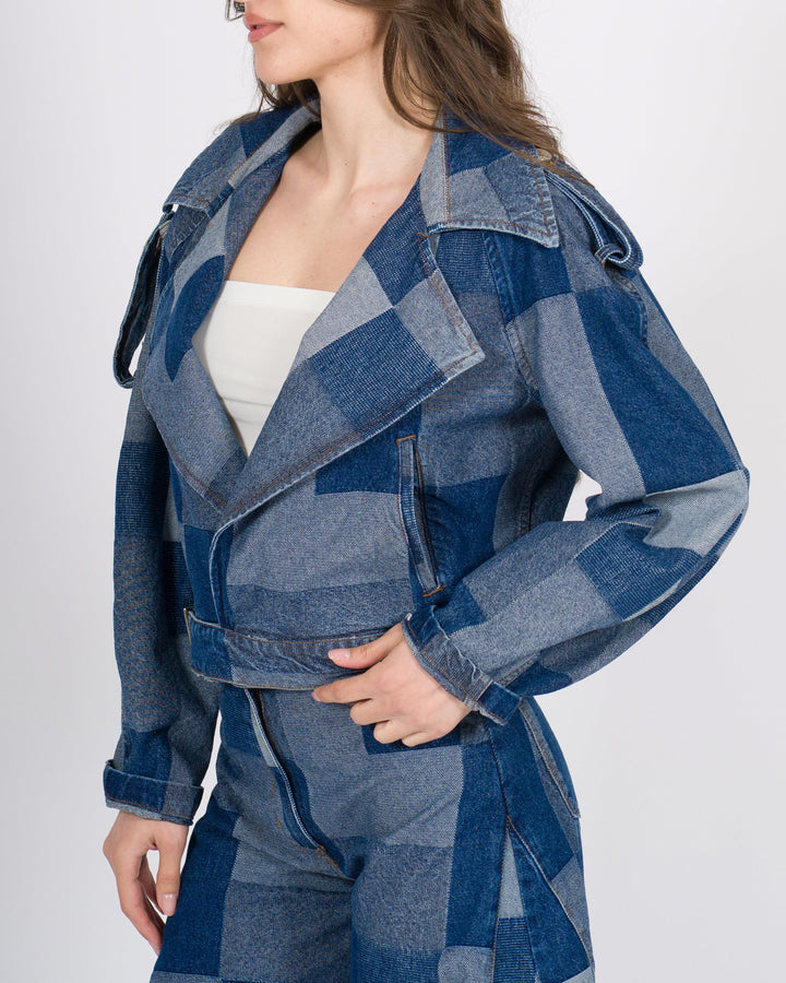 Chiodo Silence in Denim Patchwork 
