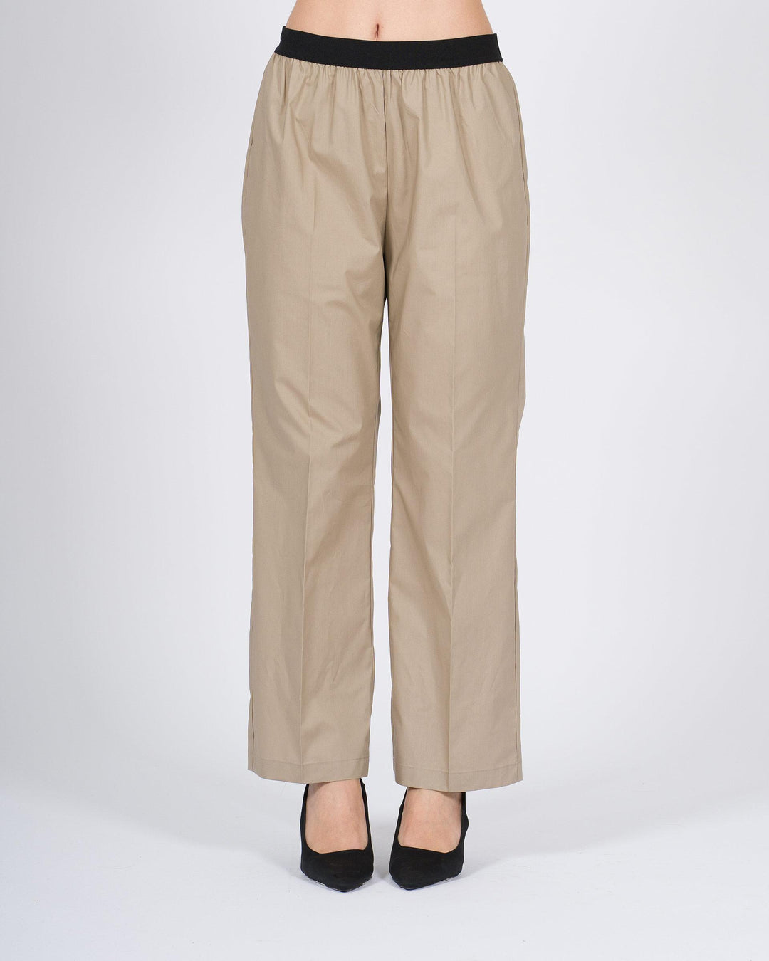 Pantalone tortora Meimeij in Cotone 