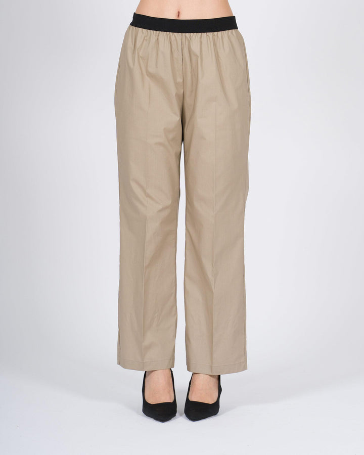 Pantalone tortora Meimeij in Cotone 