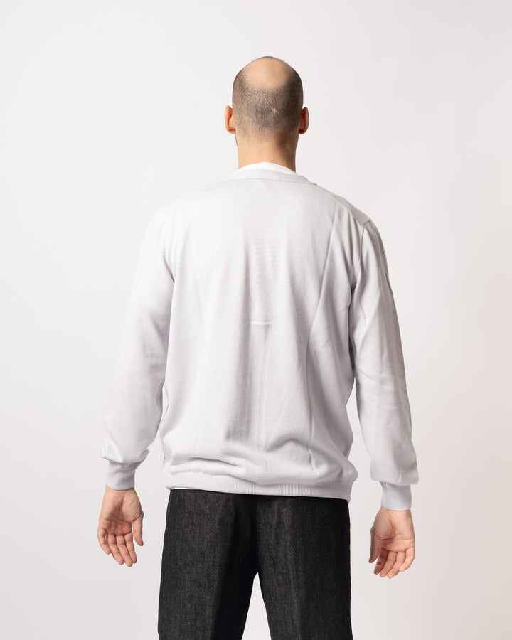 Cardigan Bottoni e tasche Ghiaccio 