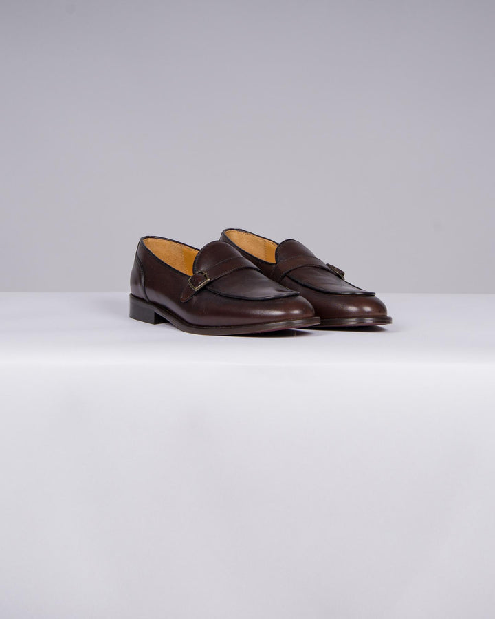 Mocassino Moro in Pelle Liscia con Fibbia 