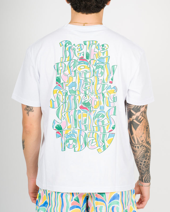 T-shirt Palm print D BIANCO<BR/> 