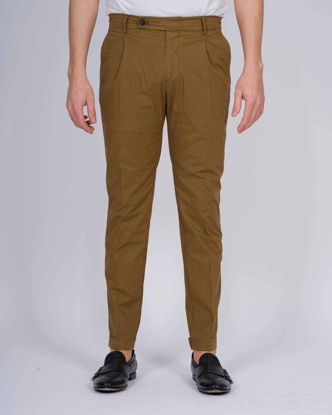 PANTALONE RETRO COTONE TABACCO 