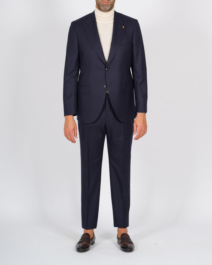 Abito monopetto in lana blu 