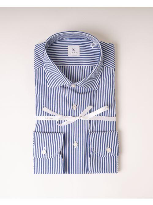 Camicia Bastoncino Cotone Blu 