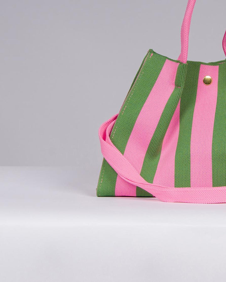 Borsa Rigata Rosa Fucsia da Donna 