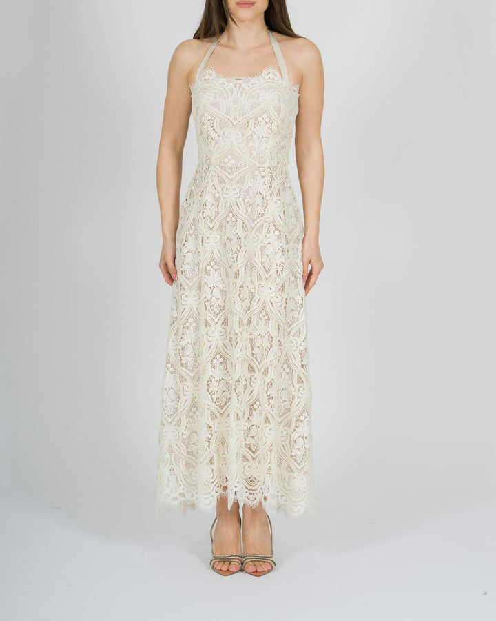 Abito Ecru access con Pizzo 