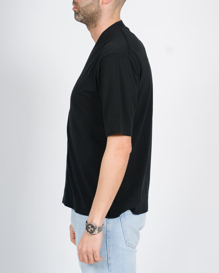 Maglia cardigan extrafine nero 