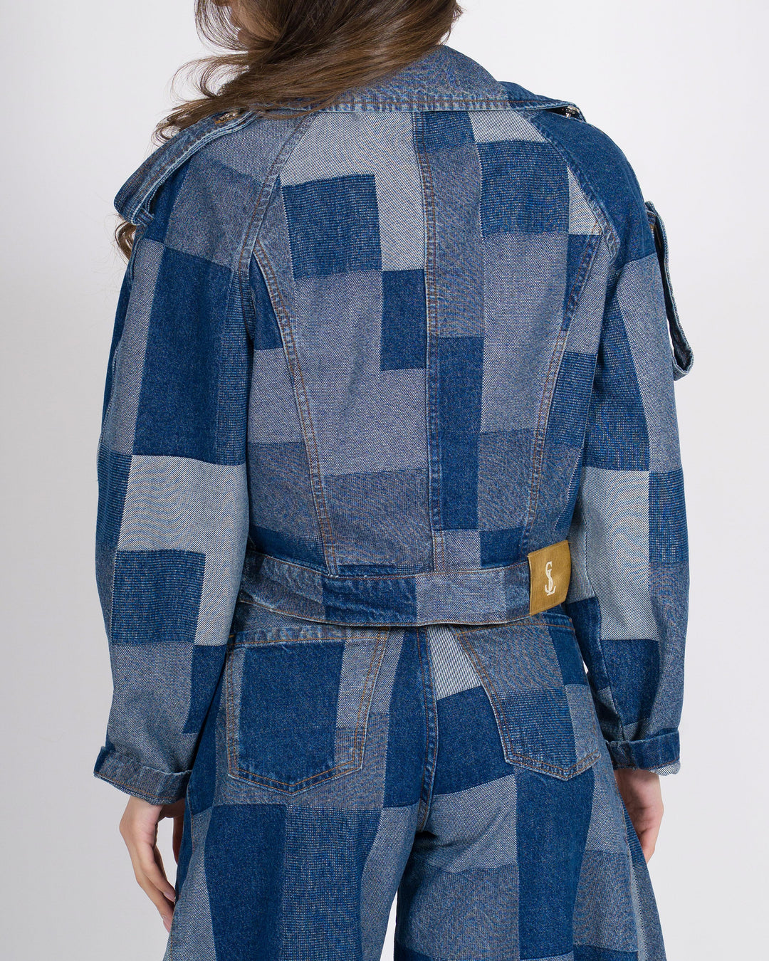 Chiodo Silence in Denim Patchwork 