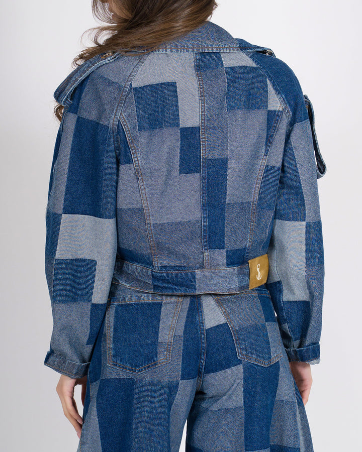 Chiodo Silence in Denim Patchwork 