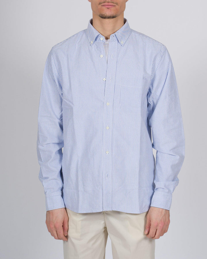 Camicia Uomo Chesapeake Rigata Bianca e Azzurra 