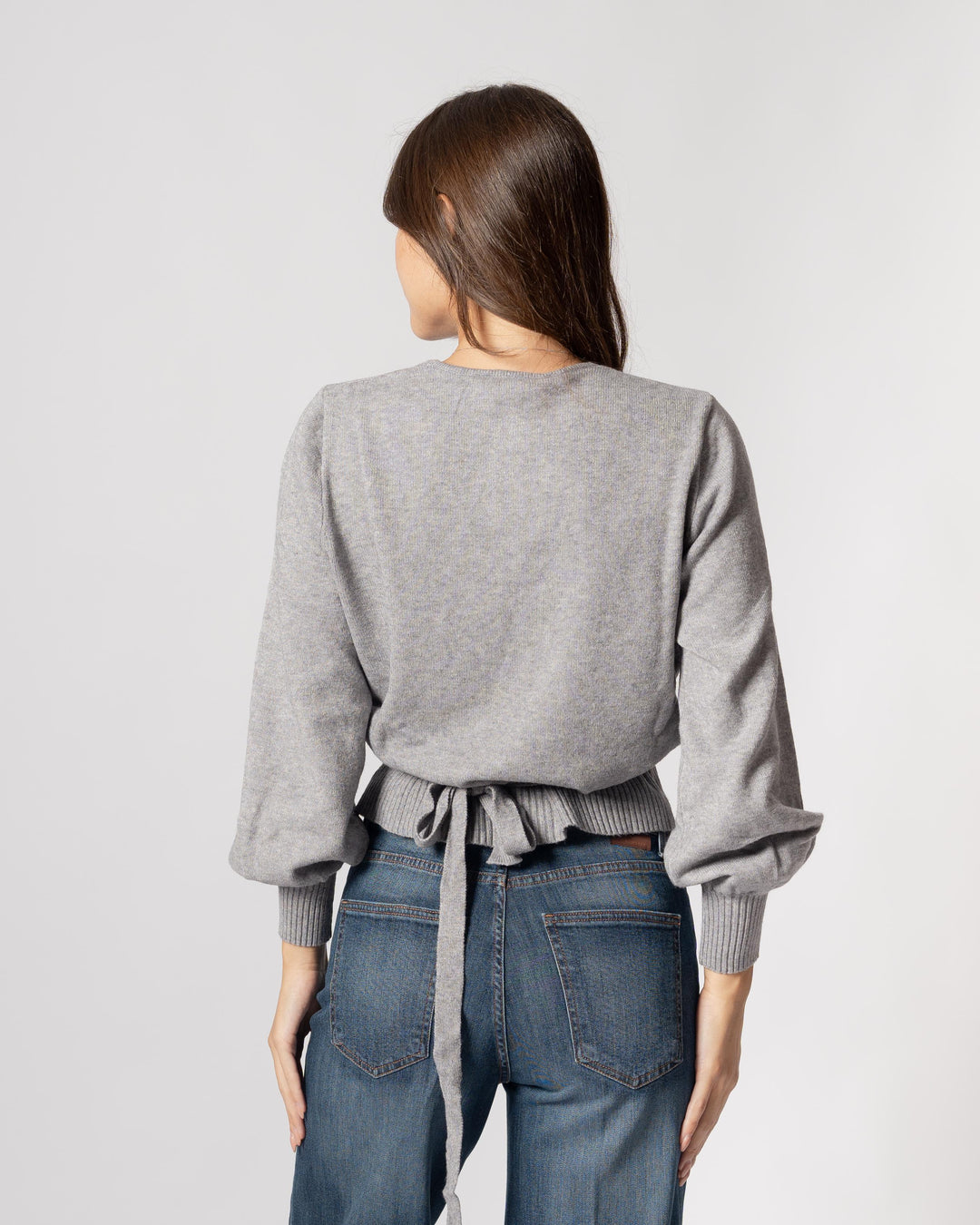 Maglia incrociata grigio 