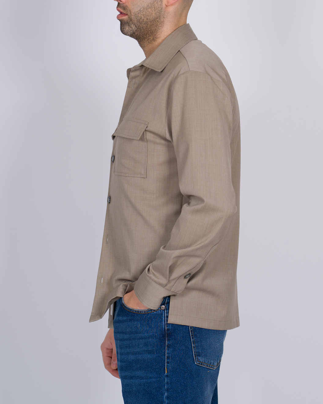 OVERSHIRT TASCONI FANGO 