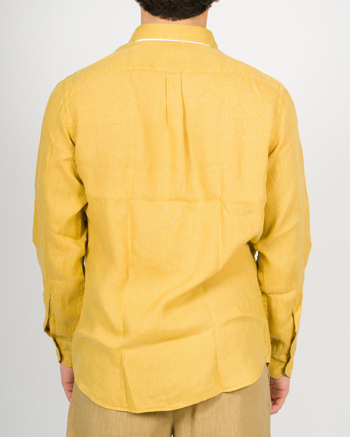 Camicia lino unito senape 