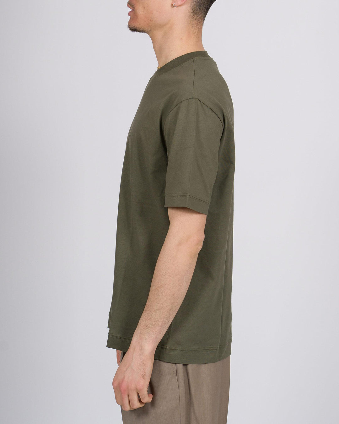 T-shirt cotone verde relax uomo 