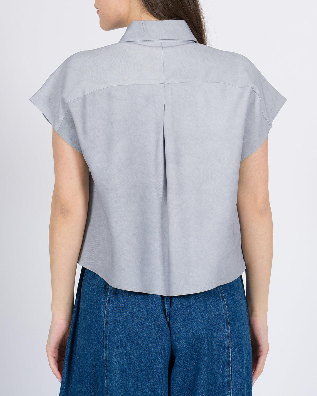 Camicia ALYSI  Viscosa Effetto Delavato azzurra 