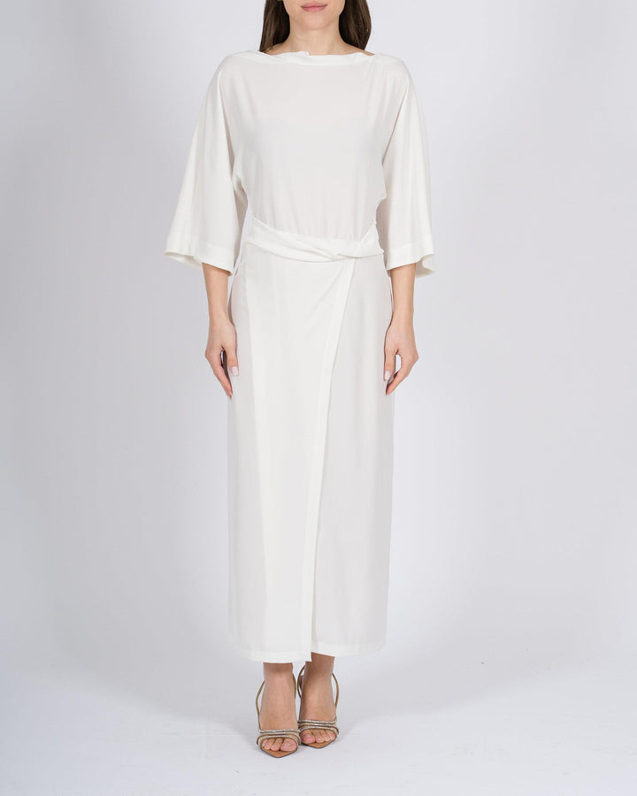 Abito MEIMEJ Longuette in Georgette con Drappeggio in Vita 