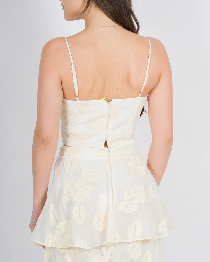 Top fiore panna 