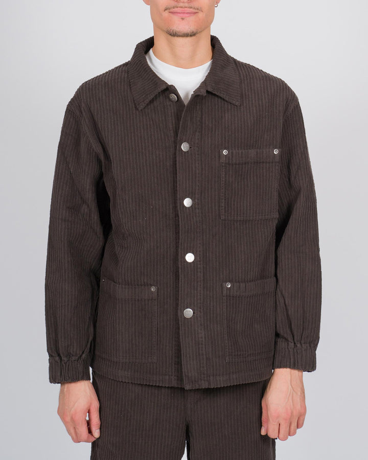 Over shirt in velluto rocciatore marrone 