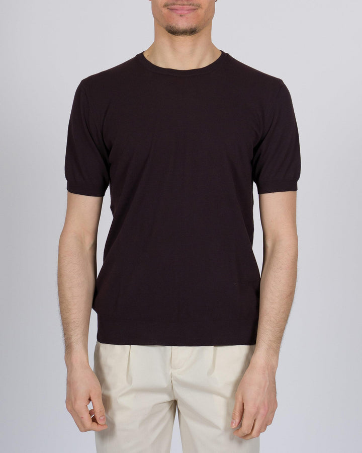 T-shirt crepe di cotone moro 