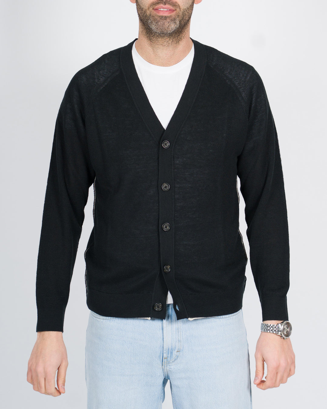 Cardigan raglan nero 