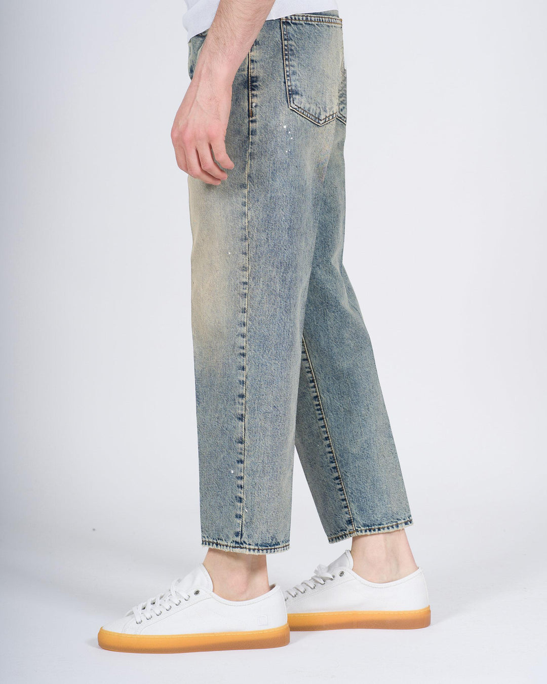 Jeans Uomo Bonheur Modello Osaka Sabbiature Chiare 