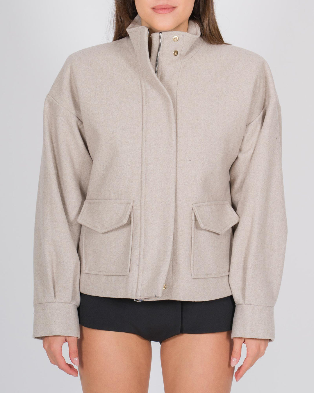 Giubbotto lana beige 