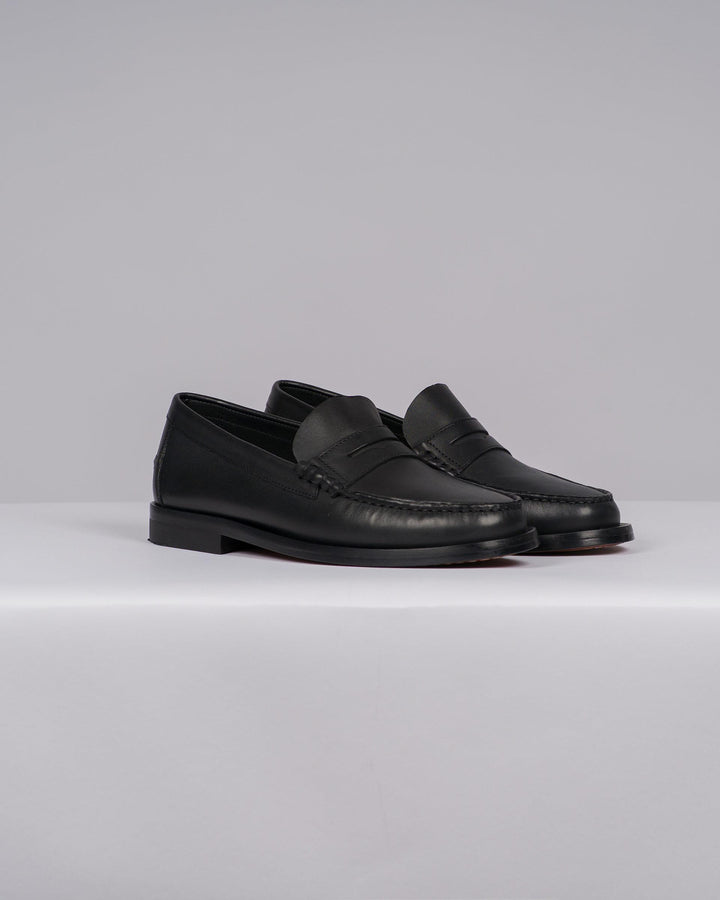 Mocassino Uomo Modello College Nero con Arriccio 