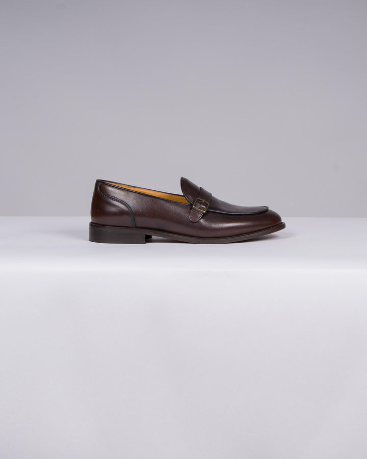 Mocassino Moro in Pelle Liscia con Fibbia 